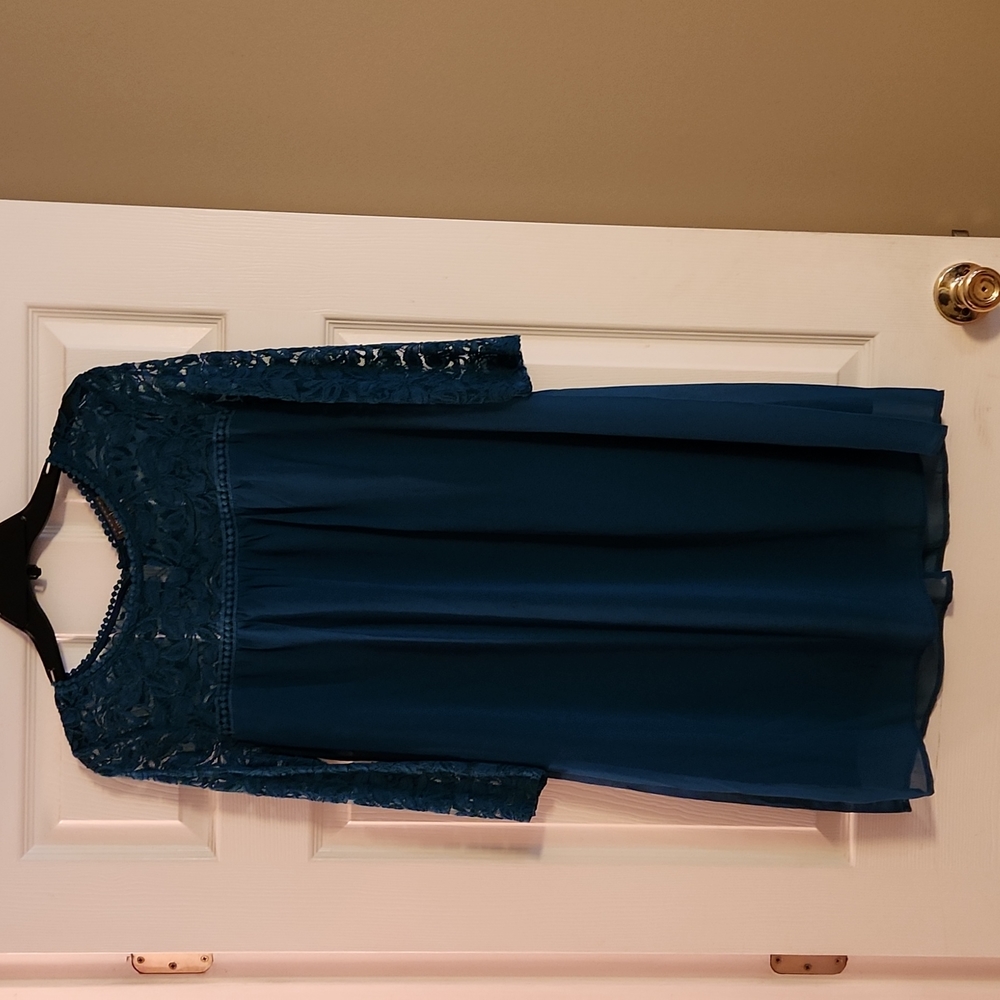 Luxology, Dark Teal Dress, Size 10
